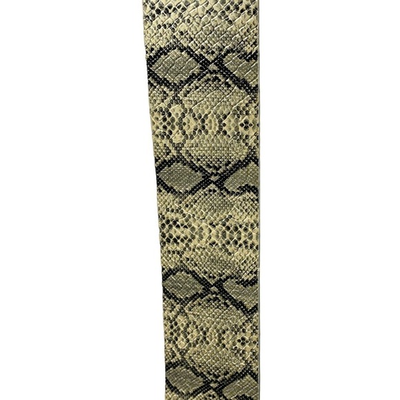Geometric Buckle Vegan Snakeskin Y2K Fashion Waist Belt Womens Size 4 - Picture 10 of 16